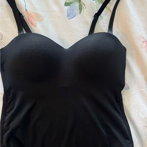 Black Strapless Bodysuit